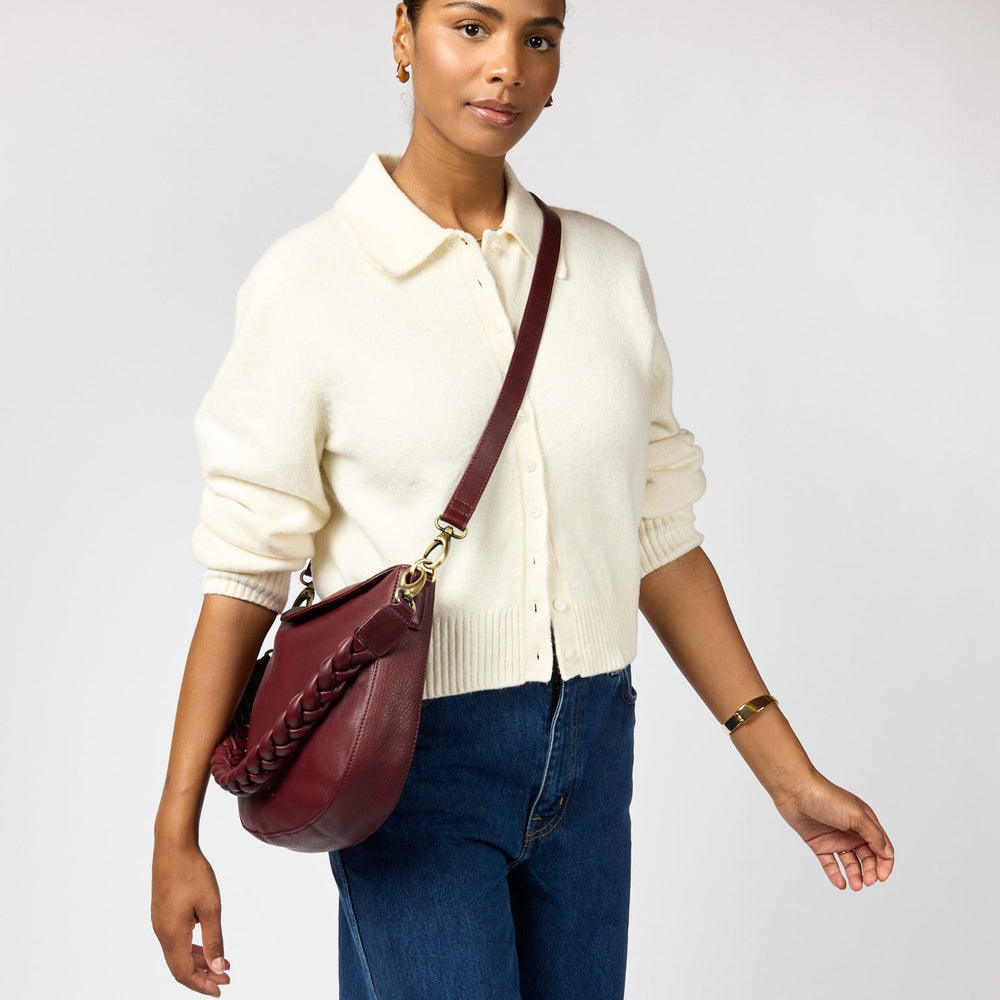 Handtas Lana / 2 Straps-cherry (soft grain leather)