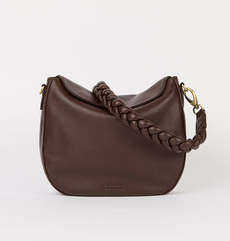 *PRE-ORDER* Handtas Lana / 2 Straps-chocolate (soft grain leather)
