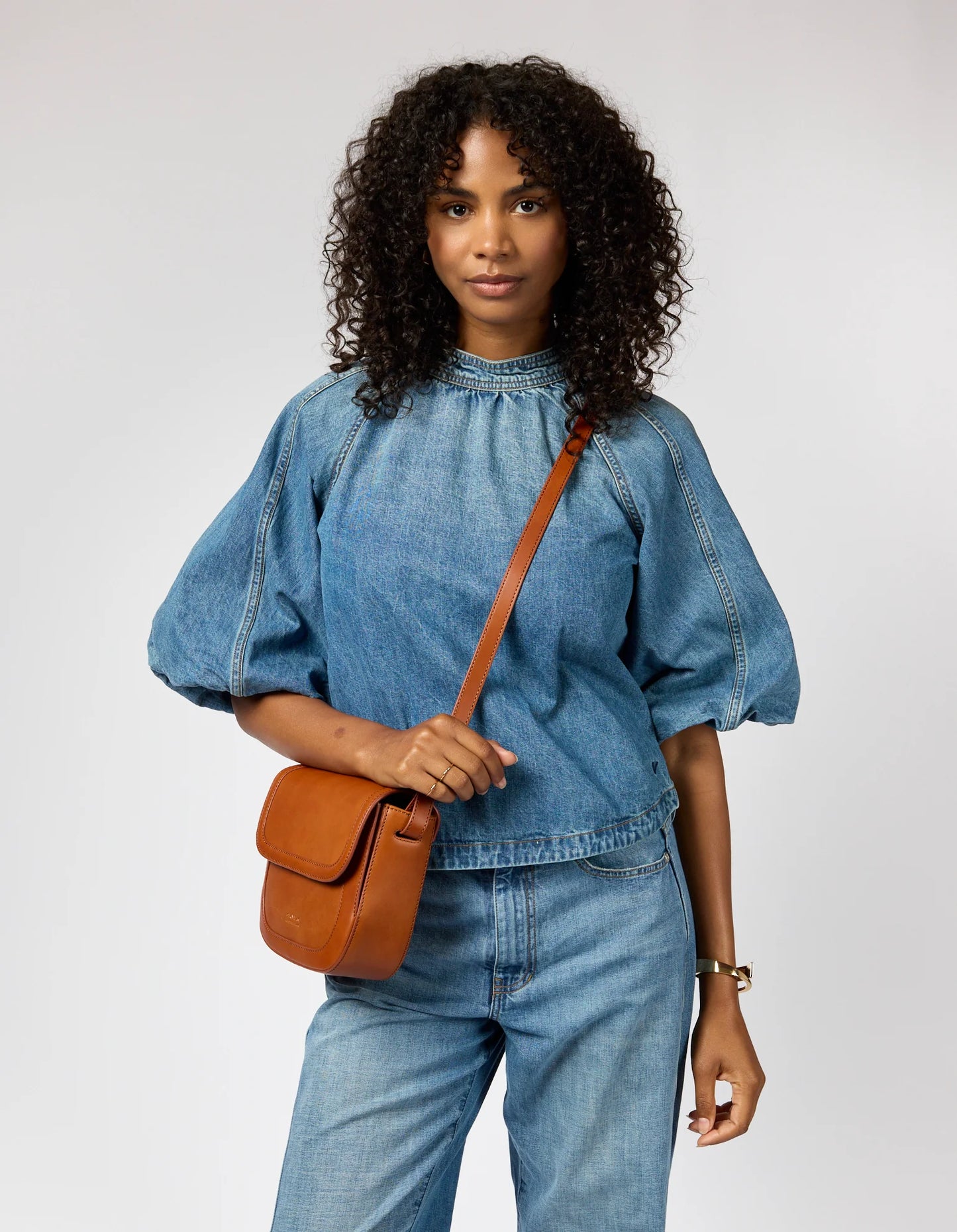 Handtas Nina-cognac (classic leather)