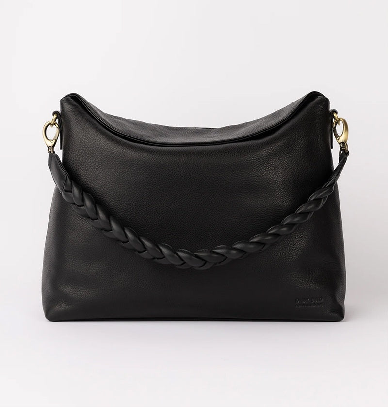 Handtas Sienna / 2 Straps-black (soft grain leather)