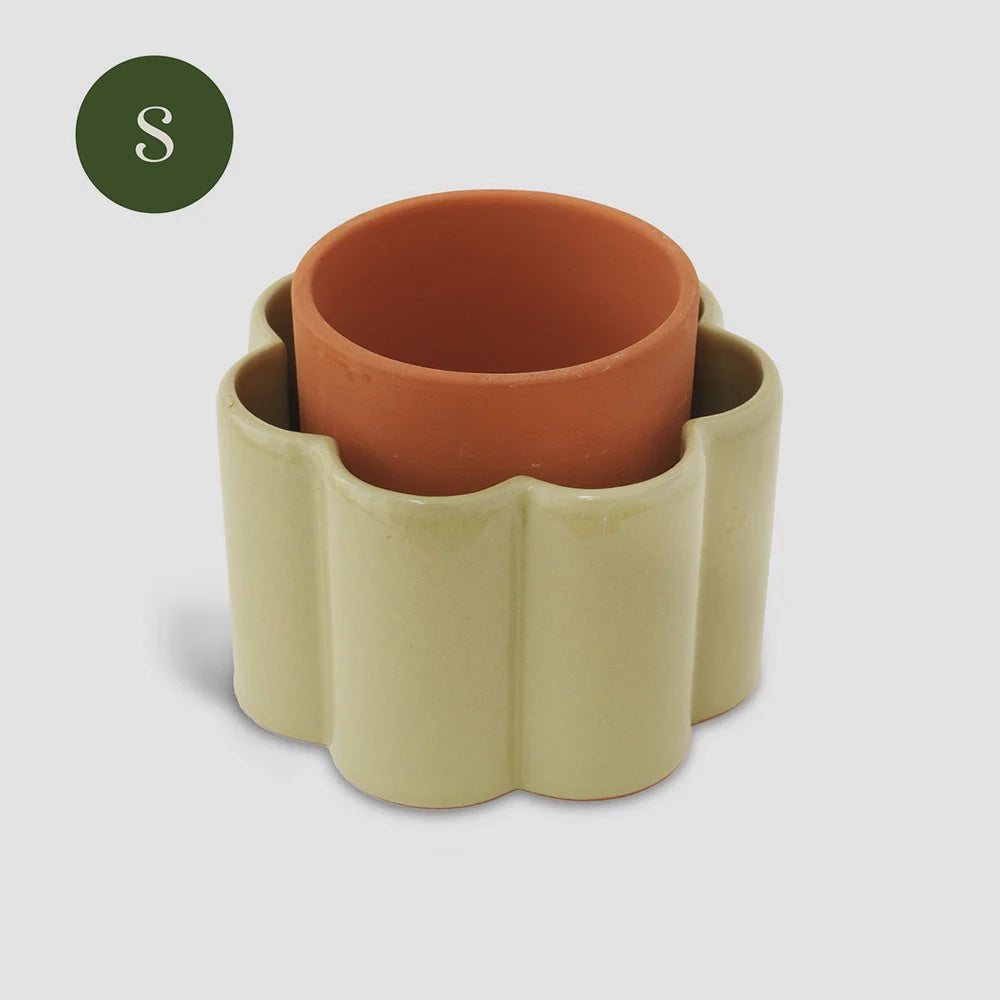 Pepin Bloempot Paulita Plantsitter (S)-sage green