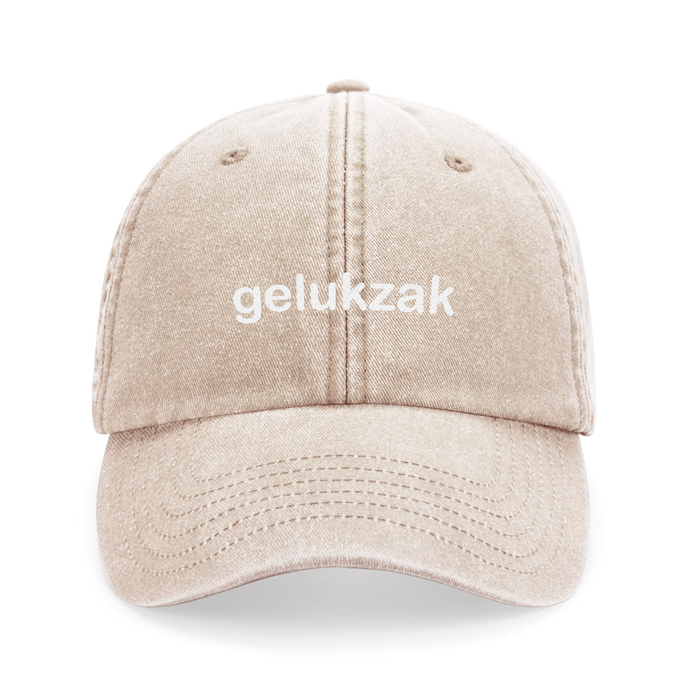 Vintage Cap 'gelukzak'-rocky beige/white