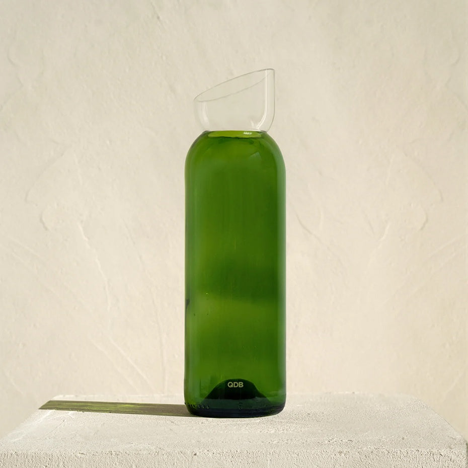 QDB Carafe Medium Bis 70cl-groen/wit glas