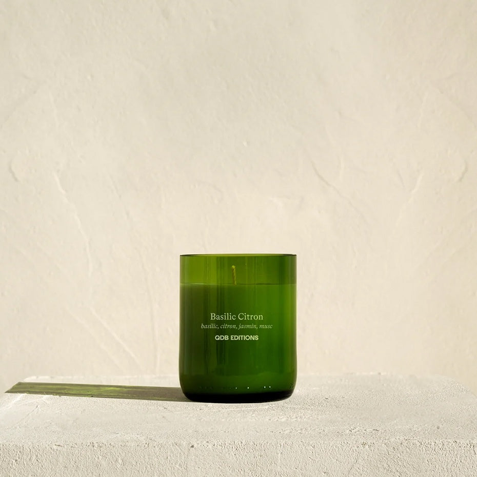 QDB Geurkaars Bougie Medium 200gr-Basilic Citron