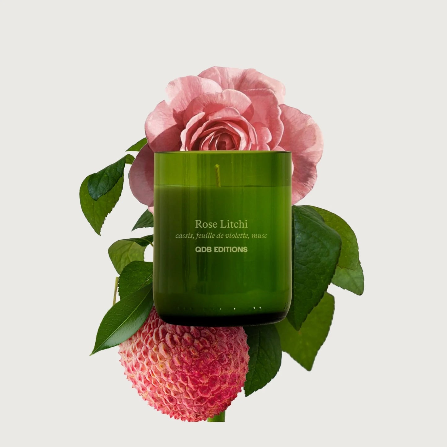 QDB Geurkaars Bougie Medium 200gr-Rose Litchi