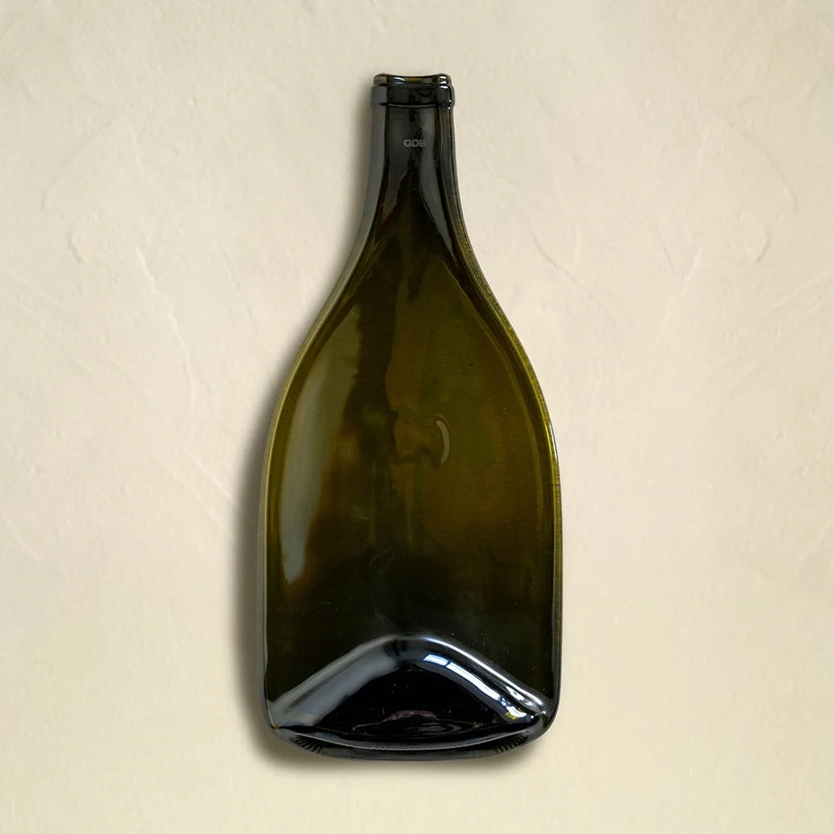QDB Serveerplank / Planche apéritive Large Feuille Morte (16,5x36,5cm)-groen glas