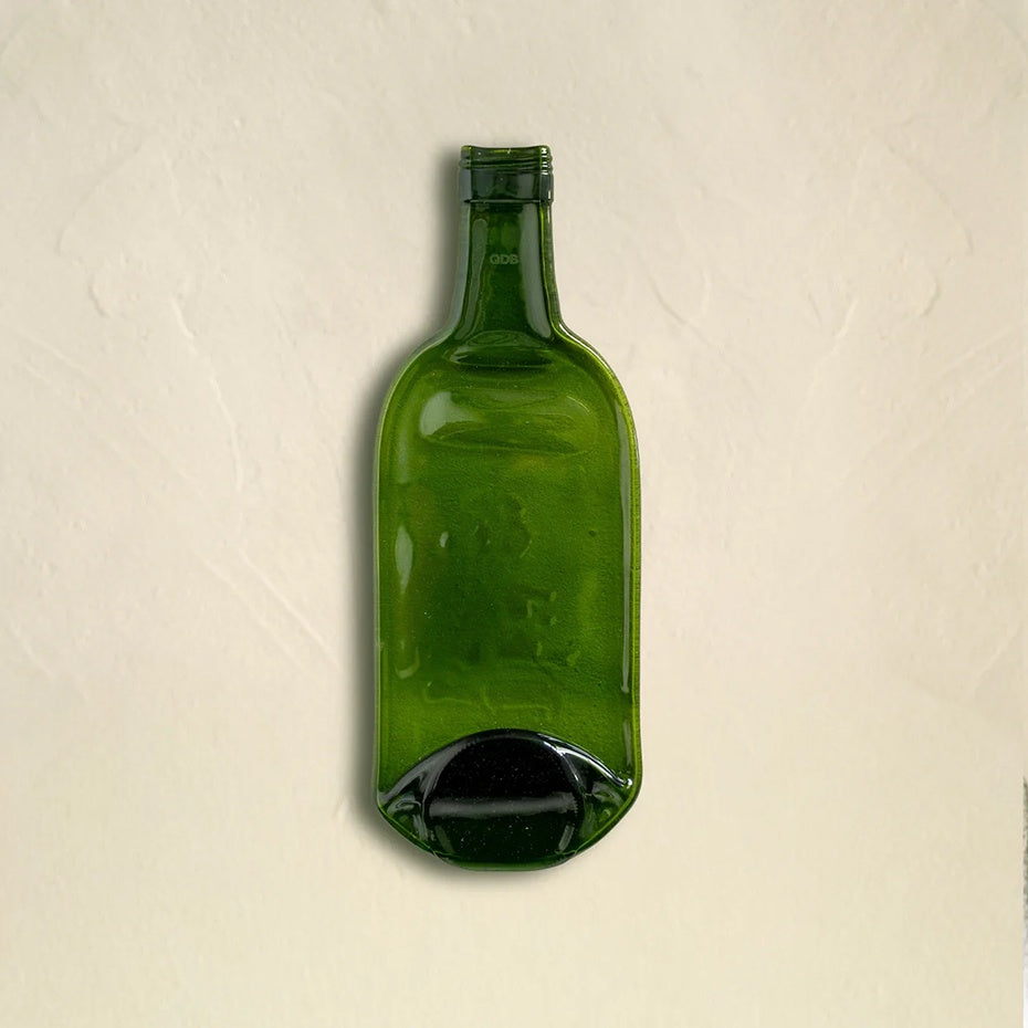 QDB Serveerplank / Planche apéritive Medium Vert (12,5x30cm)-groen glas