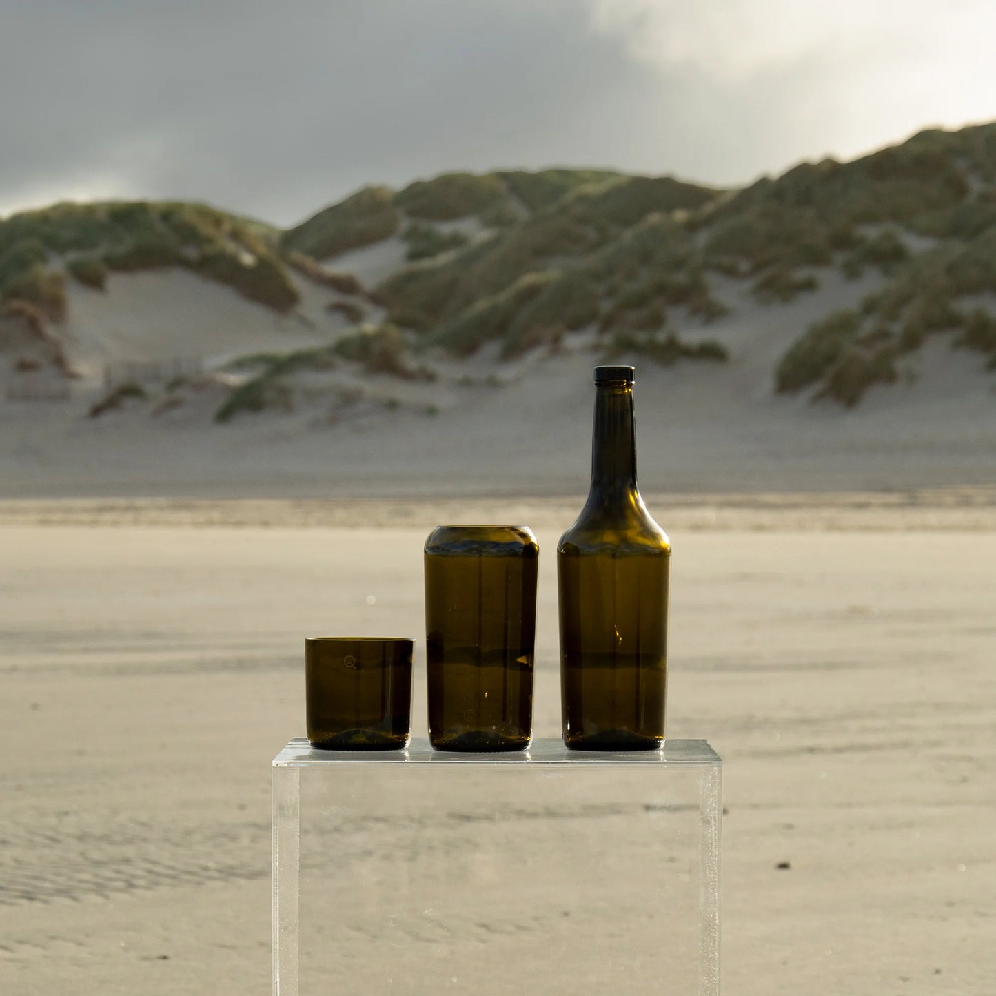 QDB Vaas Medium 5037 Calva (8,5x16,5cm)-bruin glas