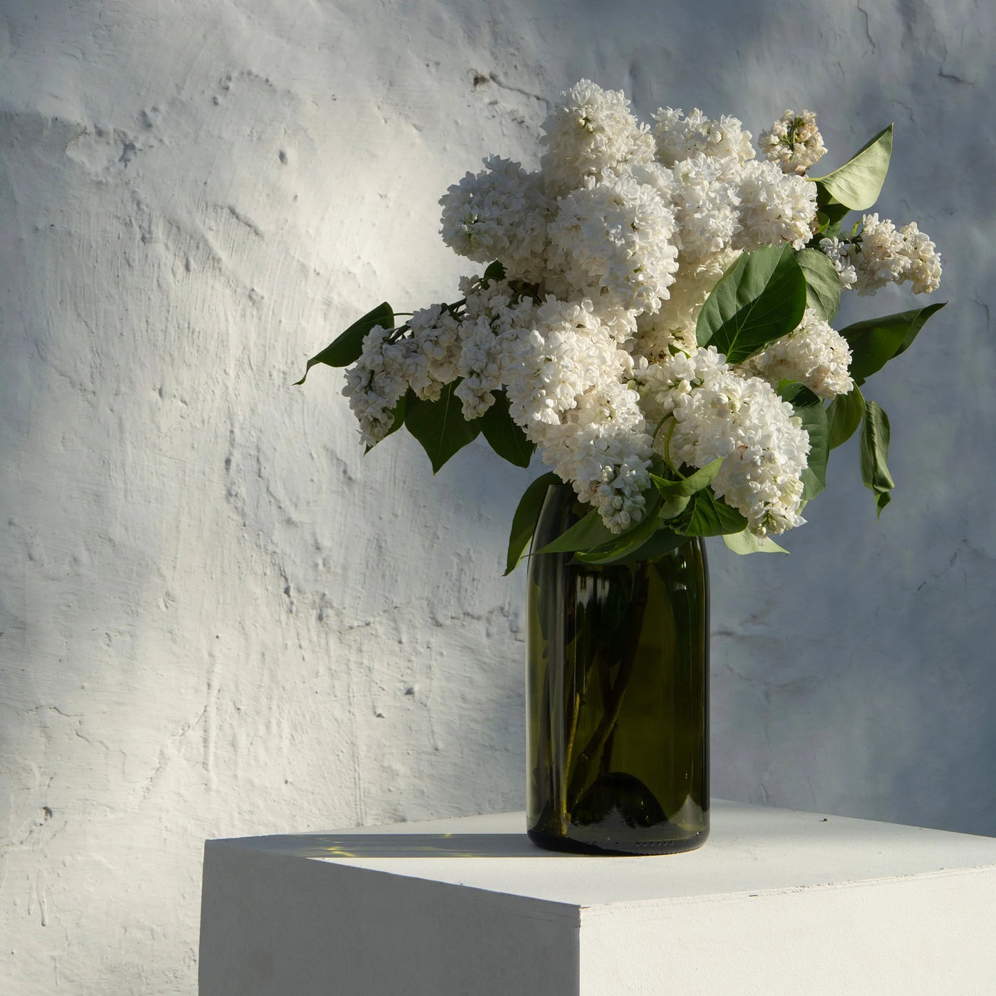 QDB Vaas Medium Feuille Morte (8x17,5cm)-groen glas