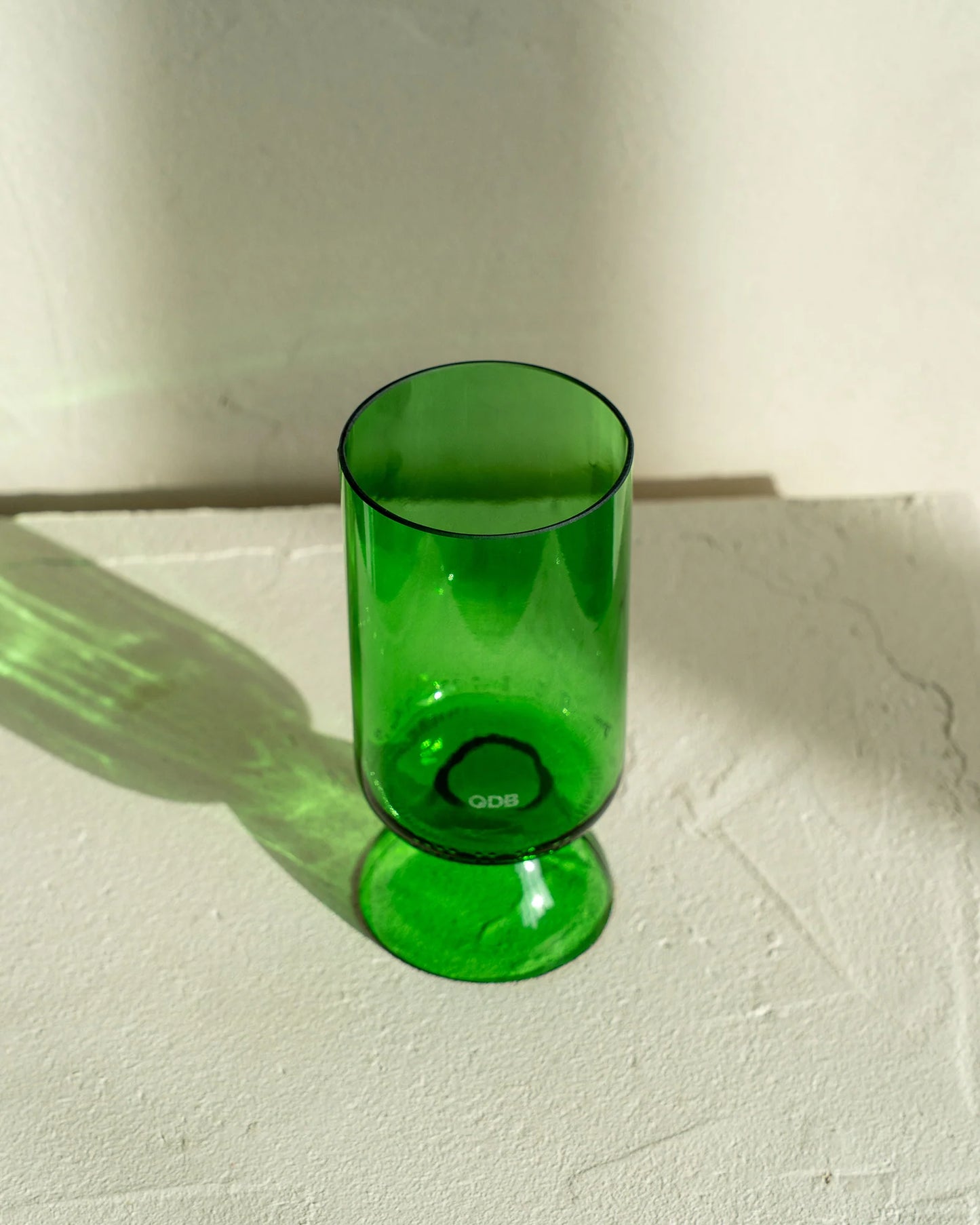QDB Drinkglas Verre a Pied 25cl (2 stuks)-groen glas