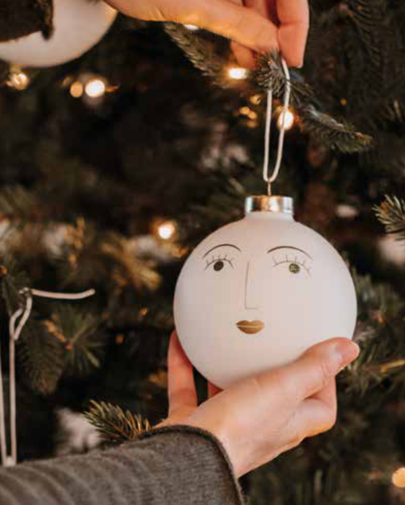 Kerstbal Bauble buddies Simone-white