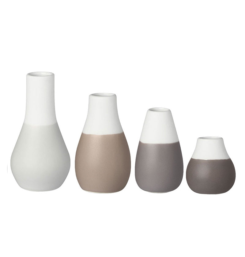 Mini Vase Set- 4stuks grey