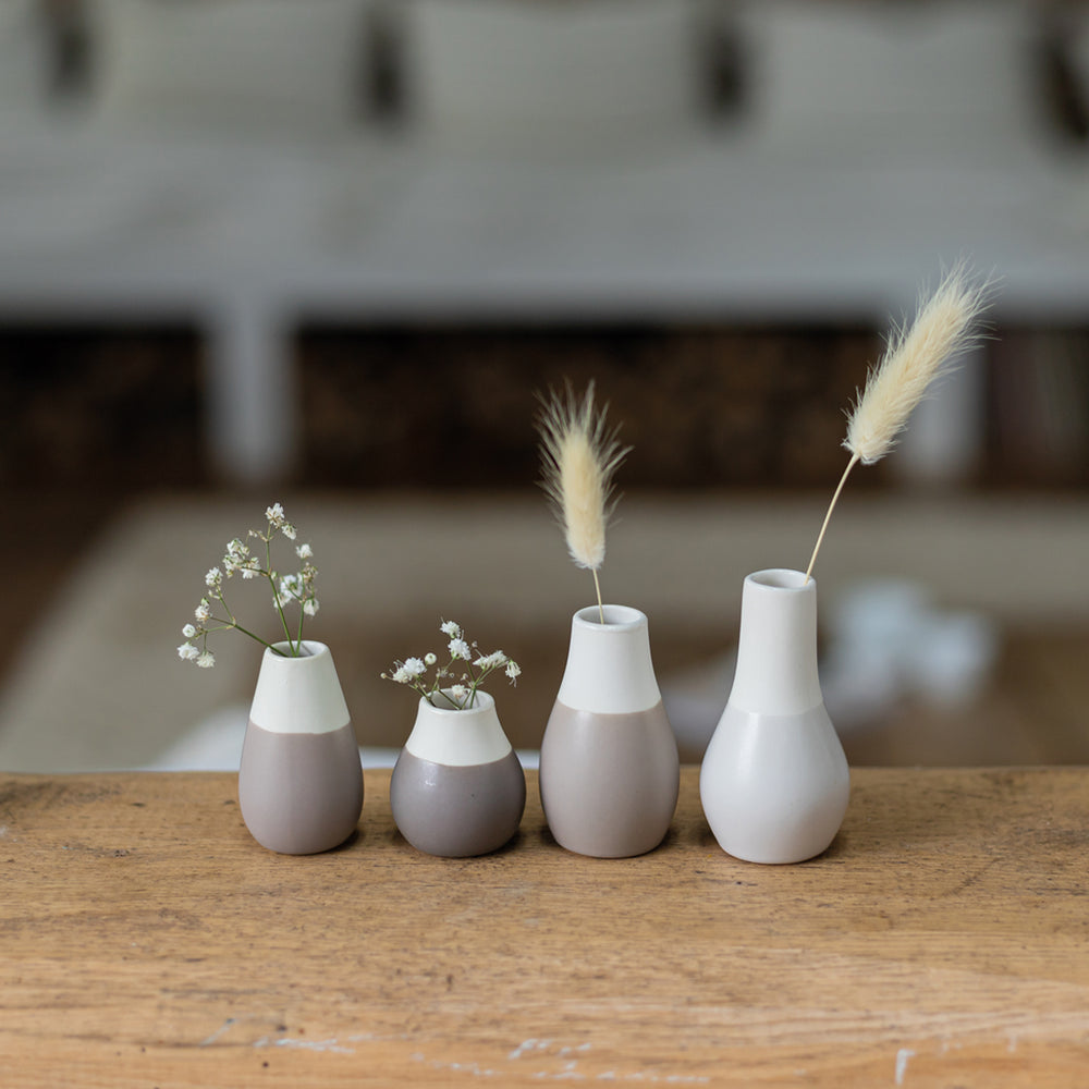 Mini Vase Set- 4stuks grey