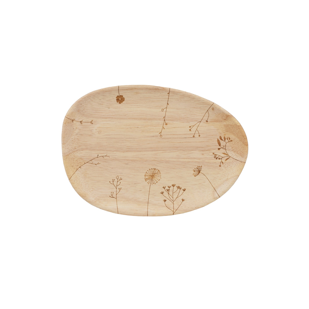 Tray Flower Meadow 20,5x14,5 cm-rubberwood