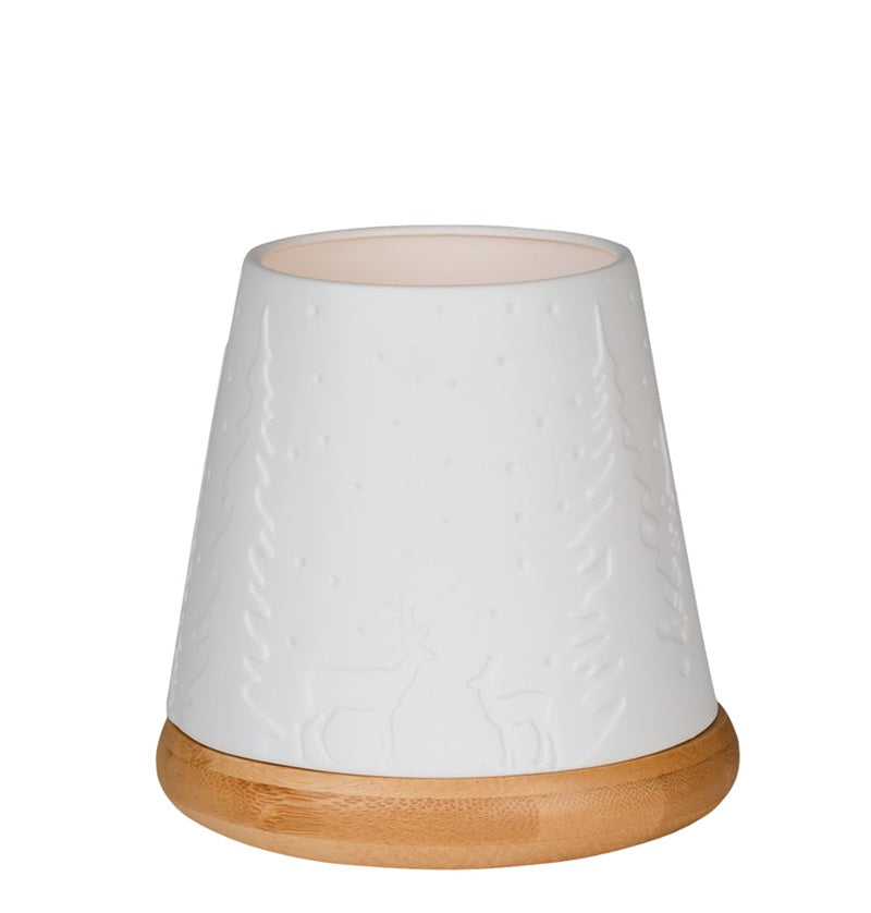 Windlicht Poëzie Forest (medium)-white