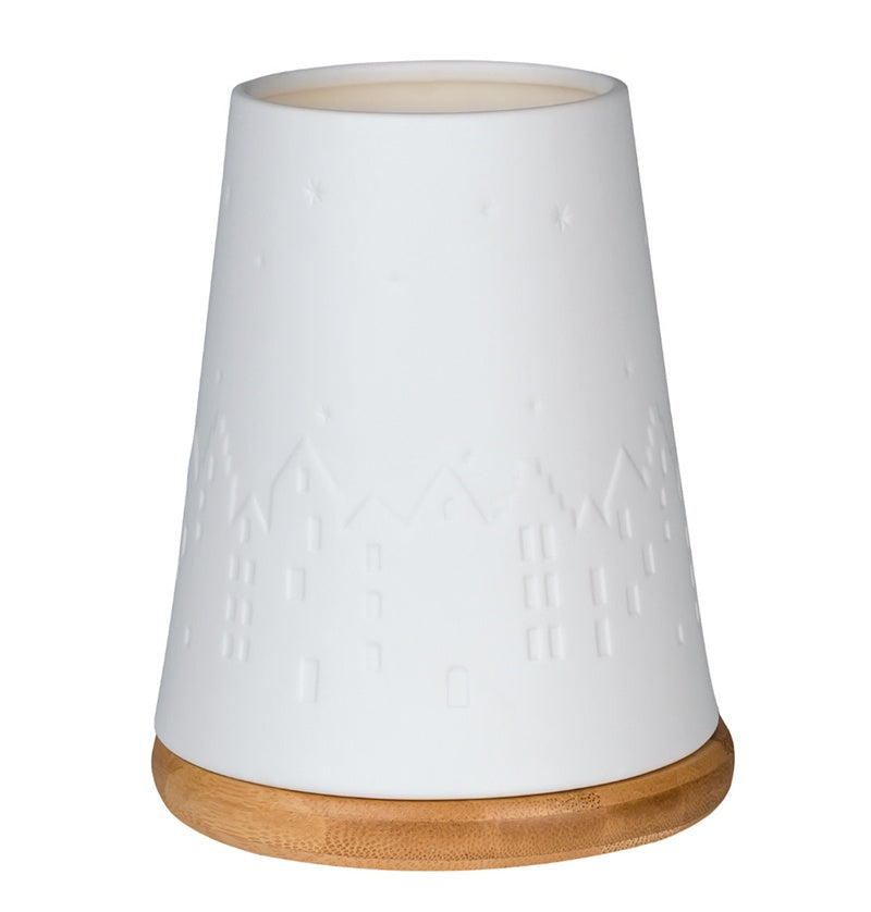 Windlicht Poëzie Winterdorp (large)-white