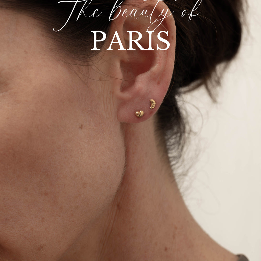 Oorbellen Studs Bonjour Amour-gold