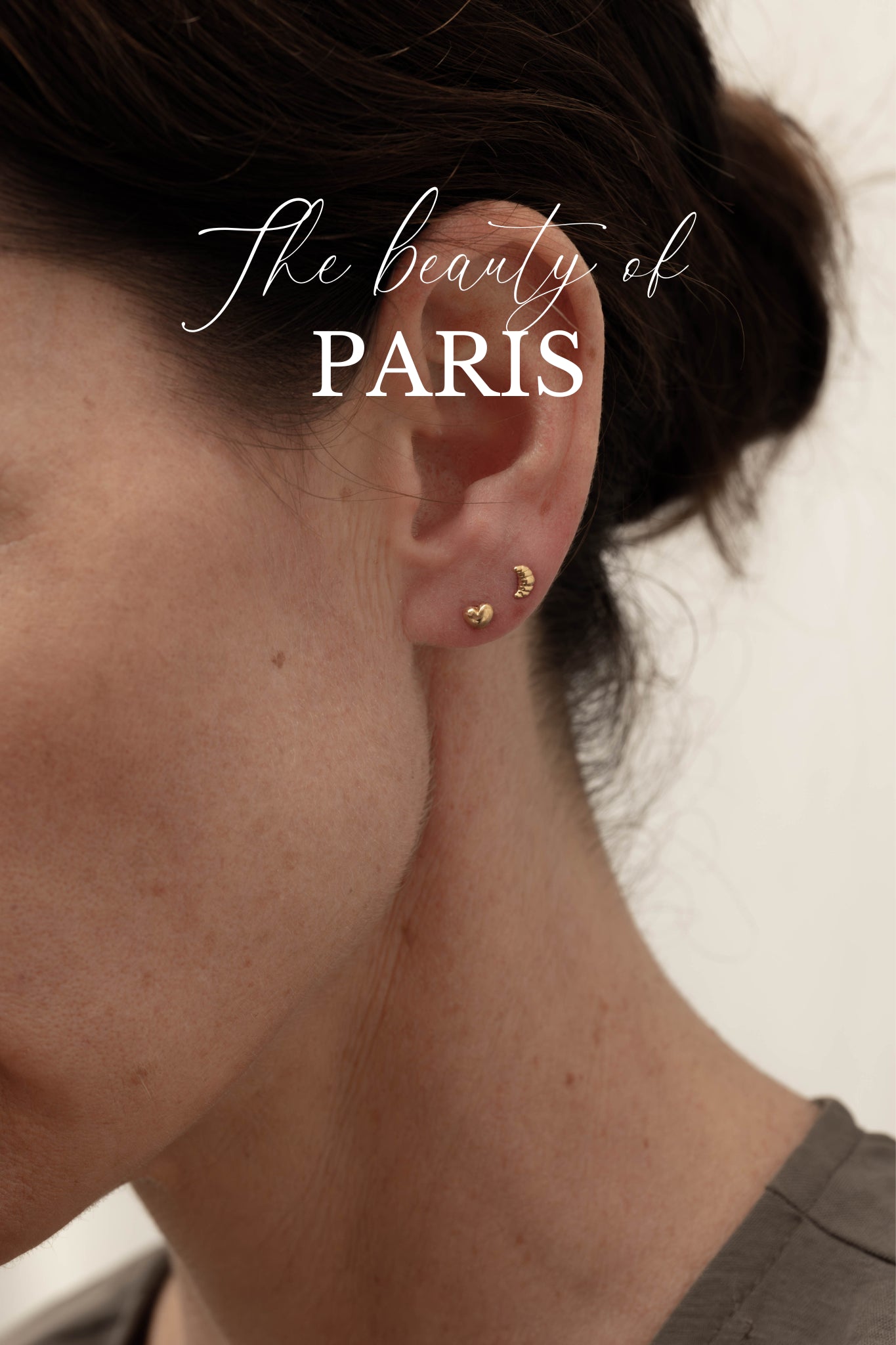 Oorbellen Studs Bonjour Amour-gold