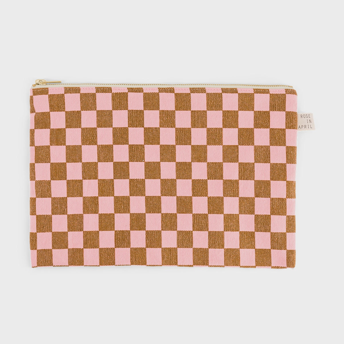 Pouch Flat Lili Checkerboard-strawberry/caramel