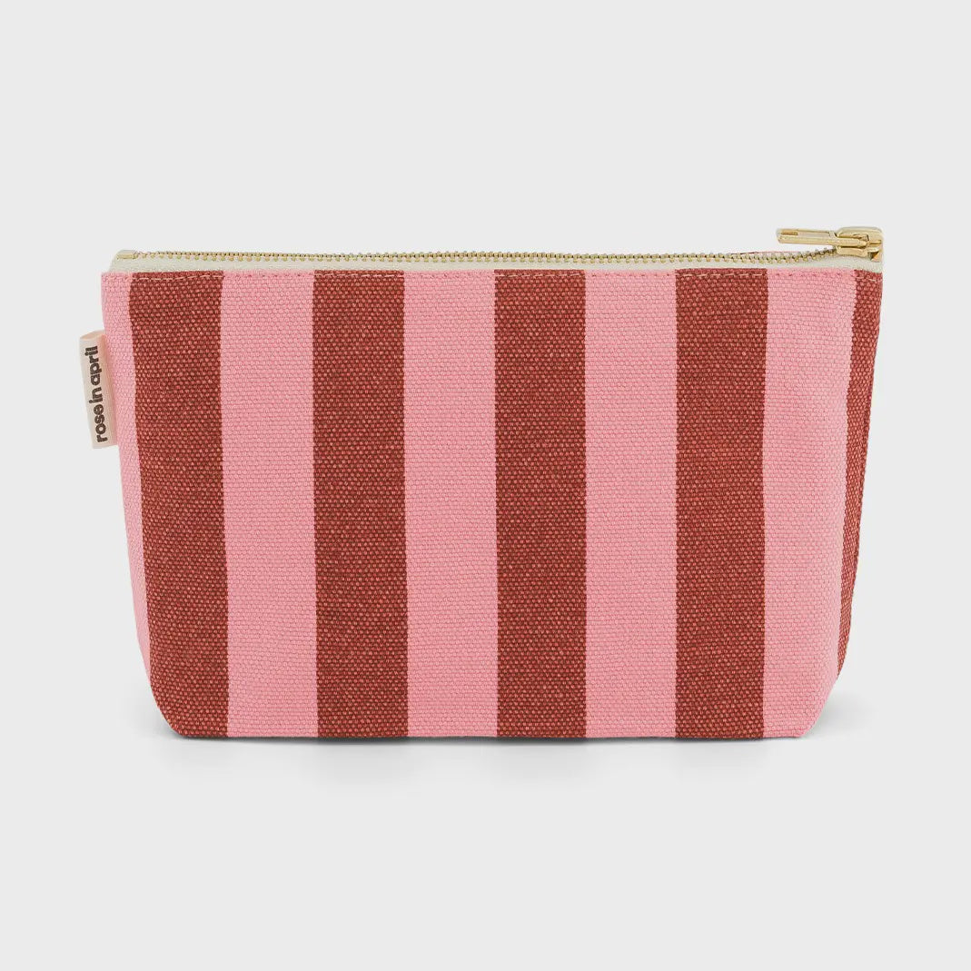 Pouch Sofia Stripes-brick/pink