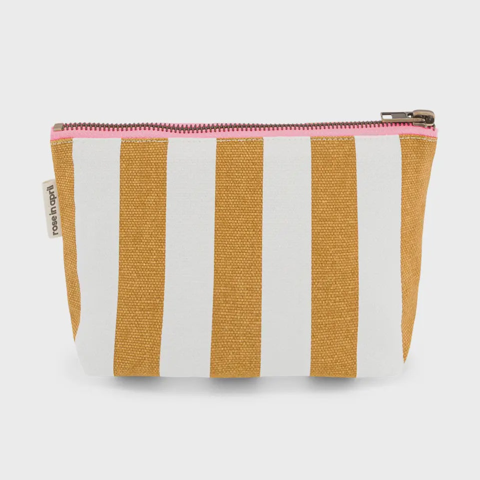 Pouch Sofia Stripes-caramel/ecru