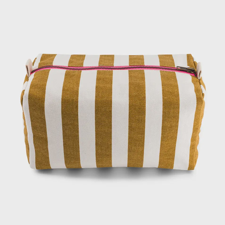 Toilettas Vic Stripes-caramel/ecru