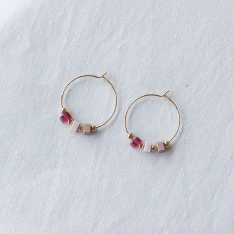 Oorbellen Glance 08-pink/bordeaux