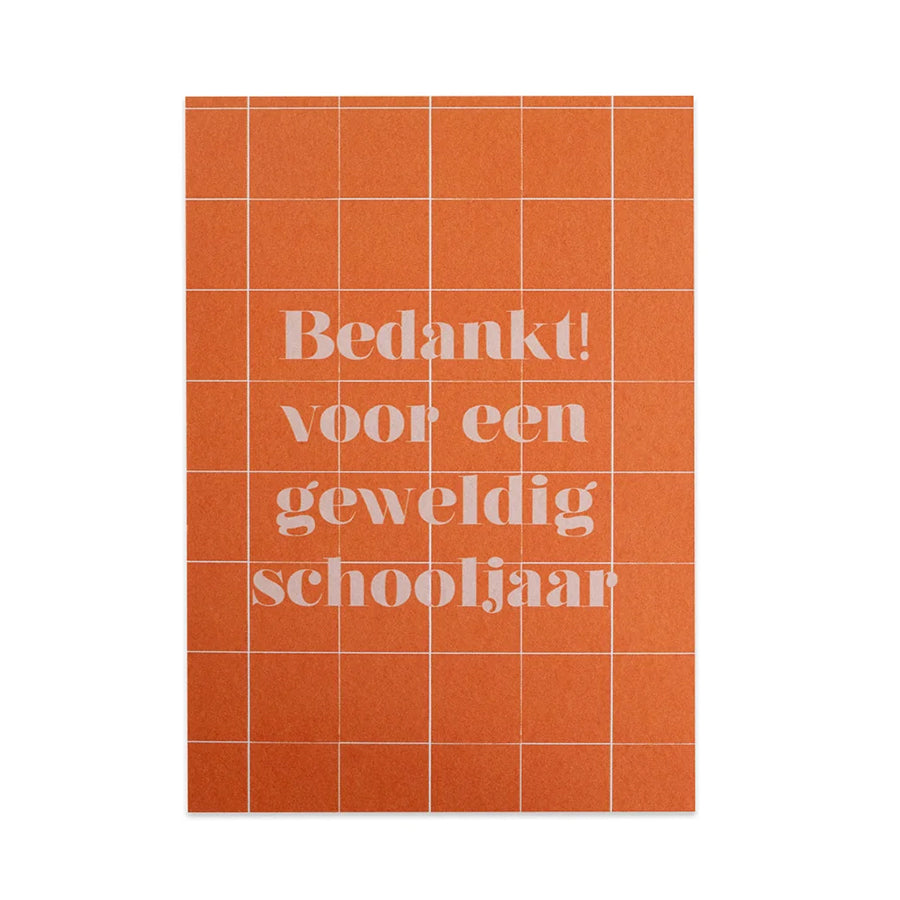 Wenskaart-Bedankt voor een geweldig schooljaar