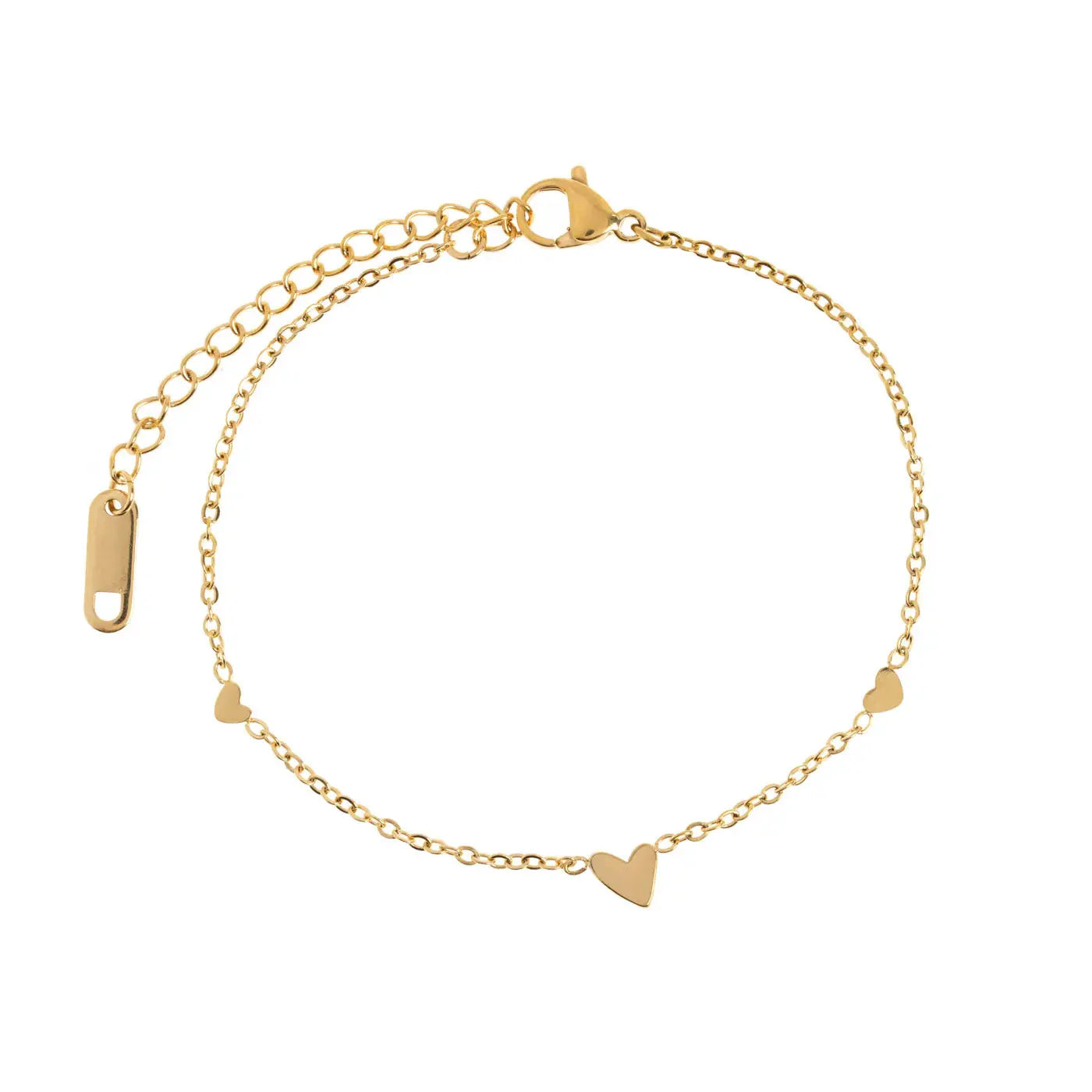 Armband Sarah 3 Small Hearts-gold