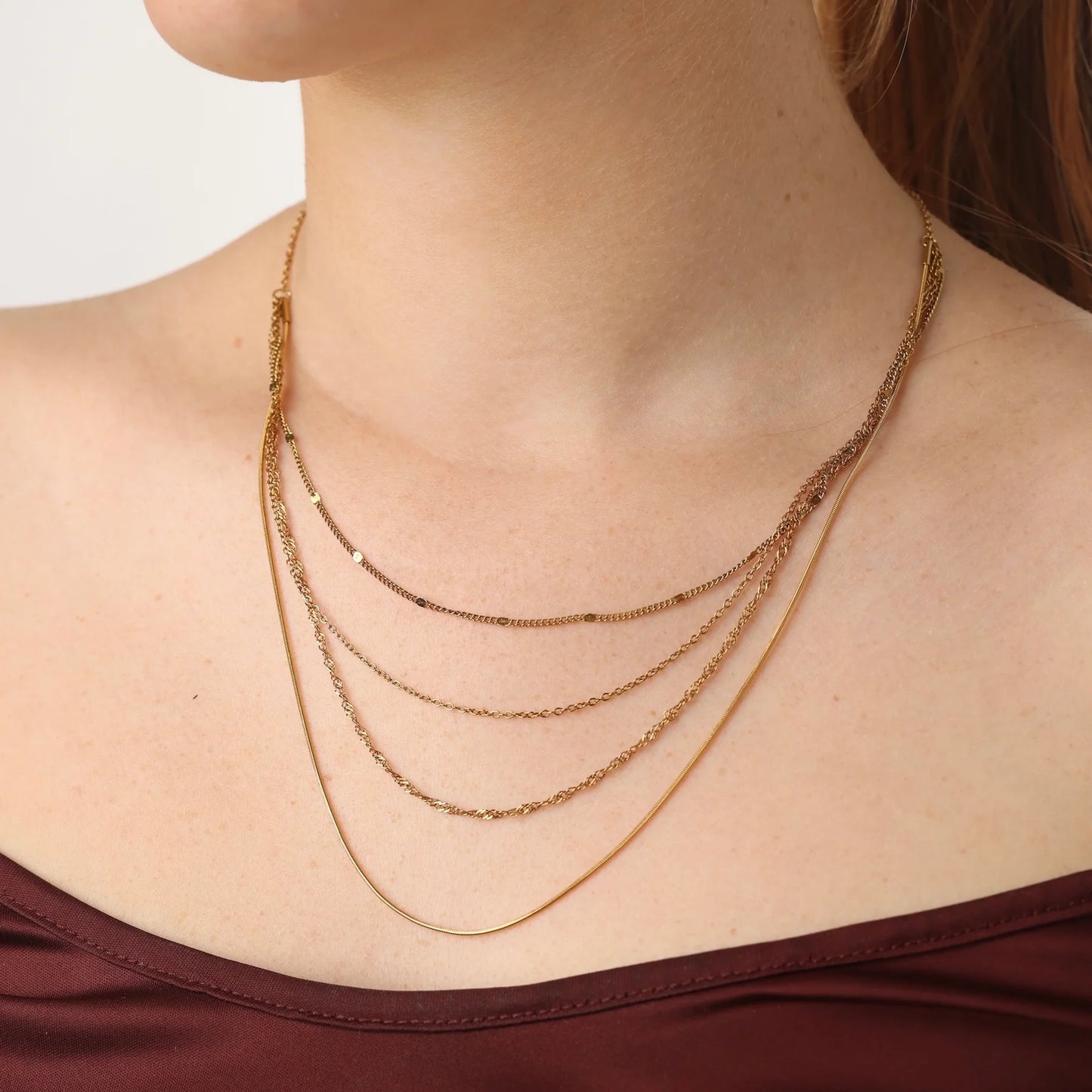 Ketting Abida Multi Chain-gold