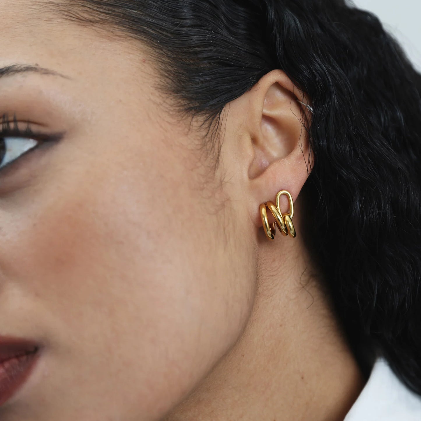 Oorbellen Heylin Double Hoop-gold