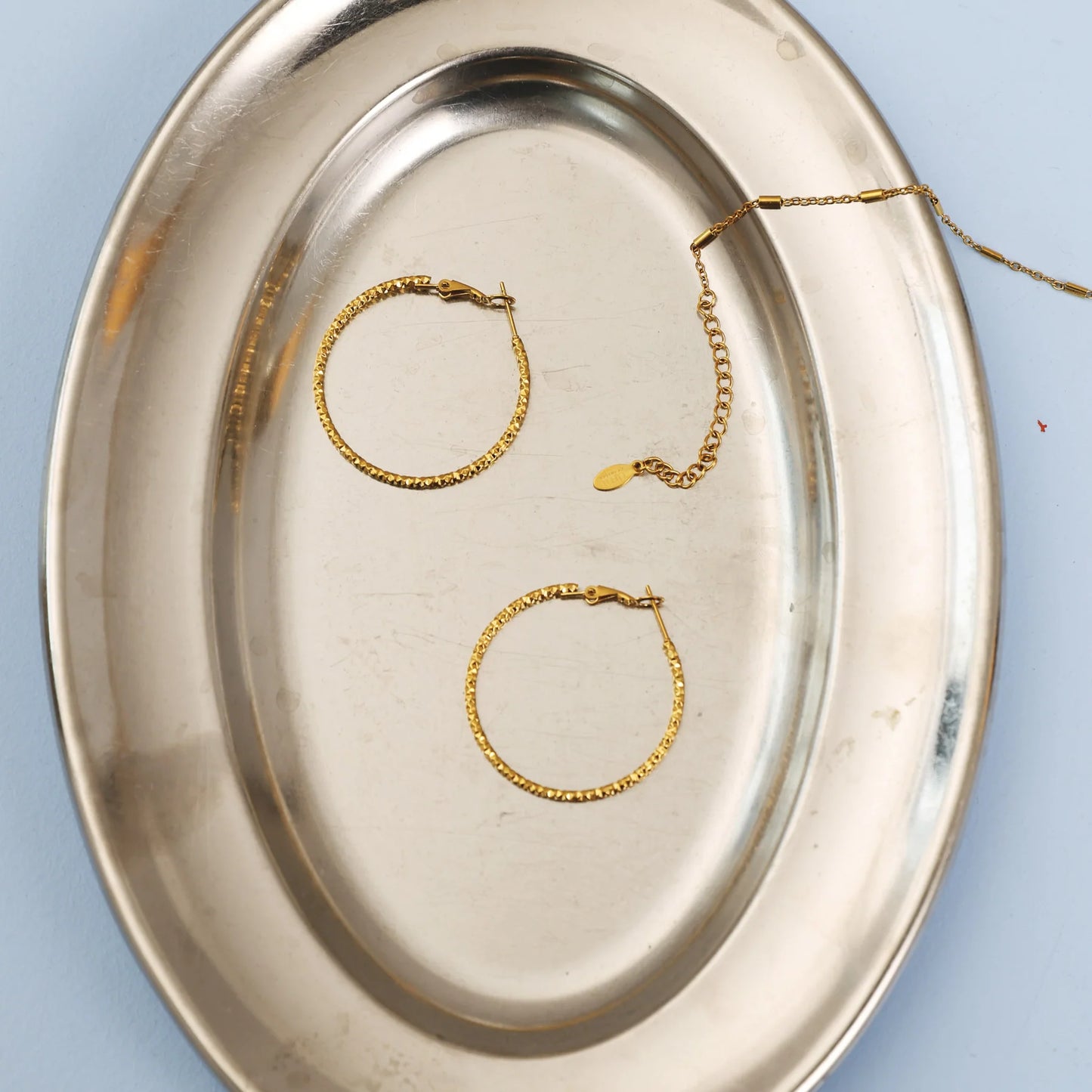 Oorbellen Sansa Organic Hoop-gold