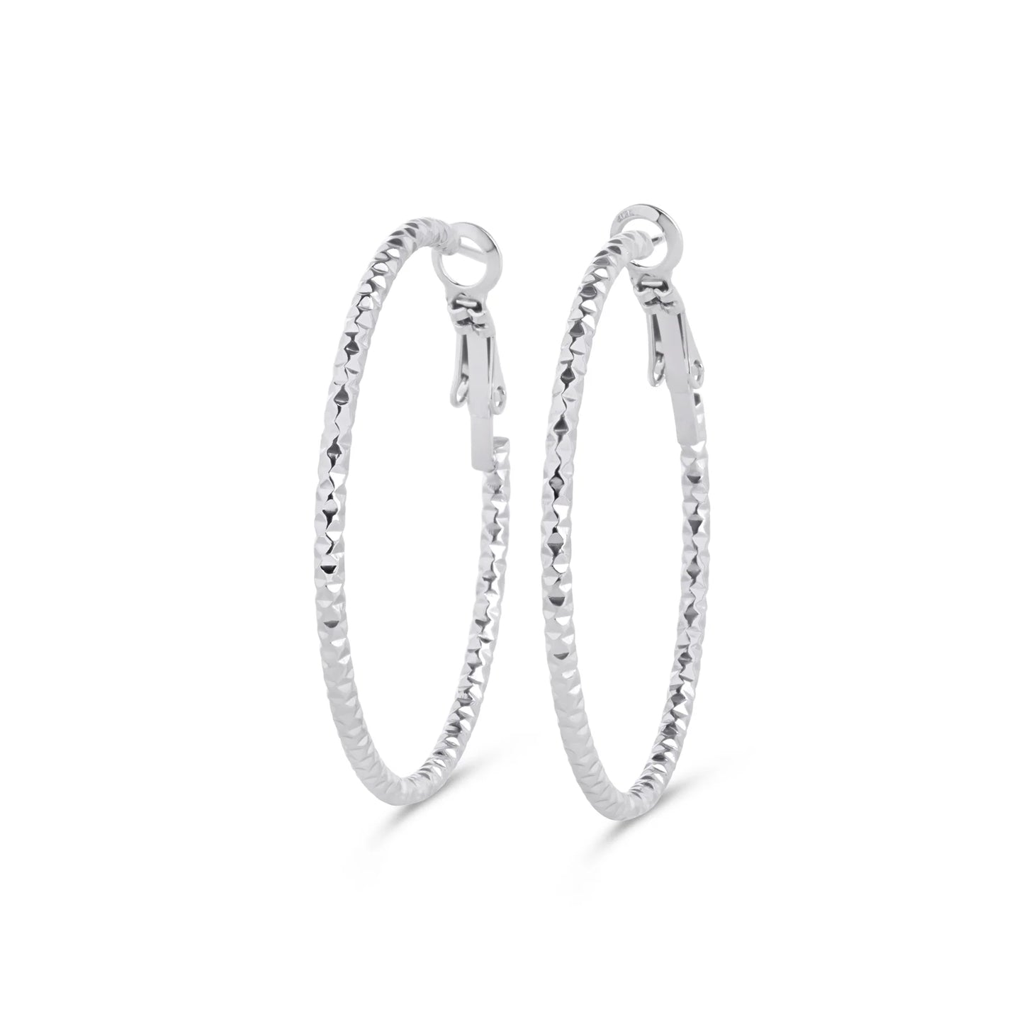 Oorbellen Sansa Organic Hoop-silver