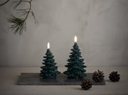 LED Kerstboomkaars Smooth 10x15cm-olive green