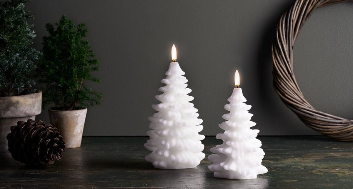 LED Kerstboomkaars Smooth 9x12cm-nordic white