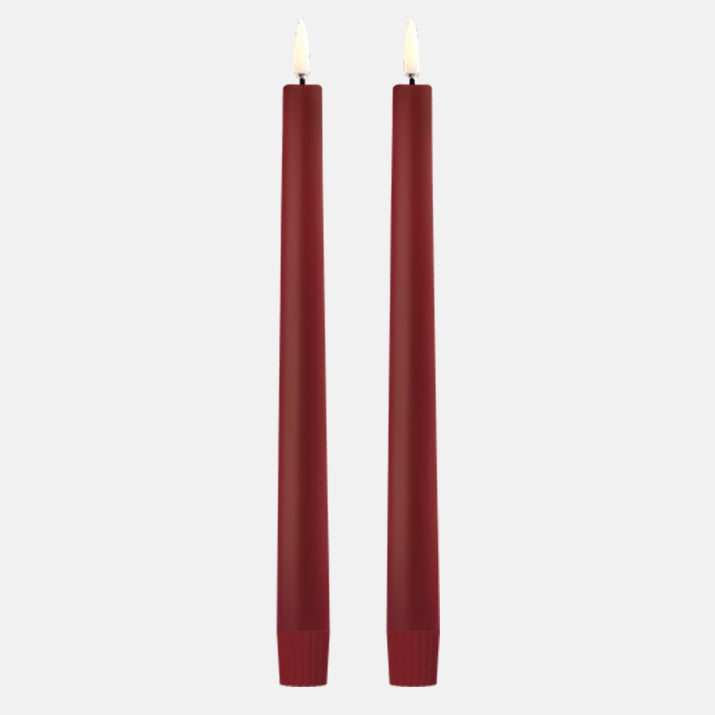 LED Dinerkaars Smooth 2-pack 2,3x25cm-carmine red