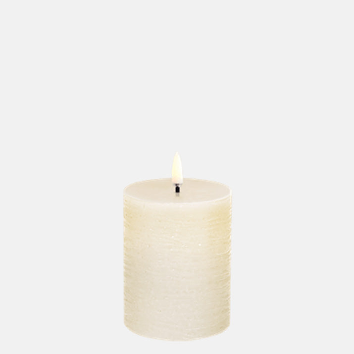 LED Stompkaars Pillar Rustic 7,8x10cm-vanilla