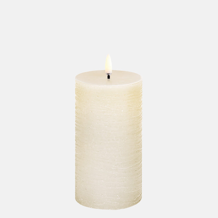 LED Stompkaars Pillar Rustic 7,8x15cm-vanilla