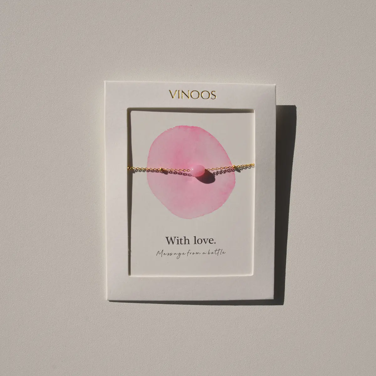 Armband Fine 'With Love'-pink (pink margarita)
