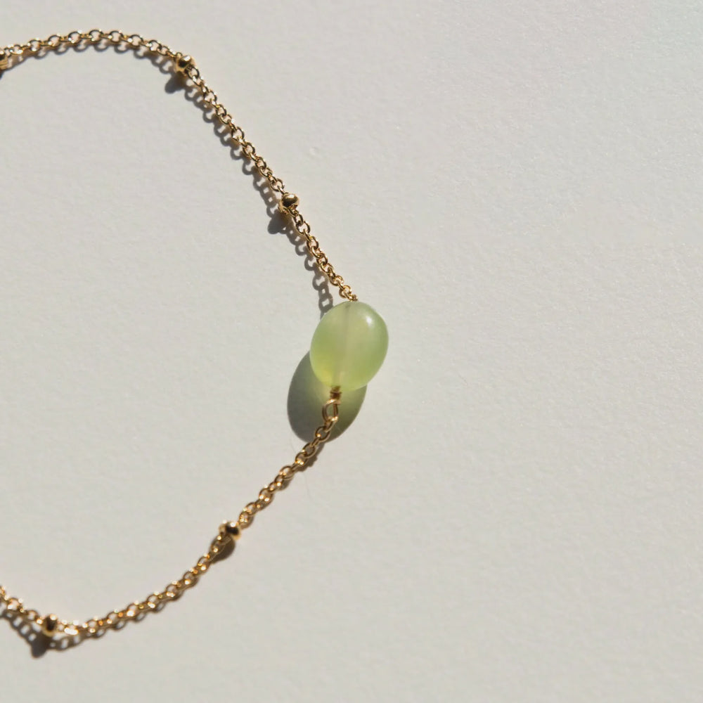 Armband Fine 'Good Luck'-green (white wine)