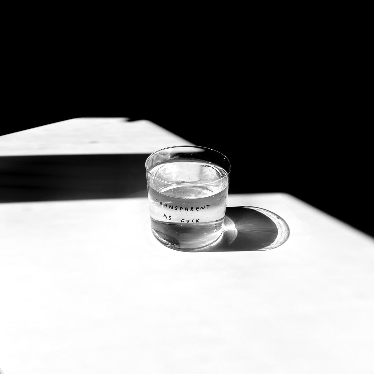 Yahya Glas Medium 'Transparent As Fuck'-350ml