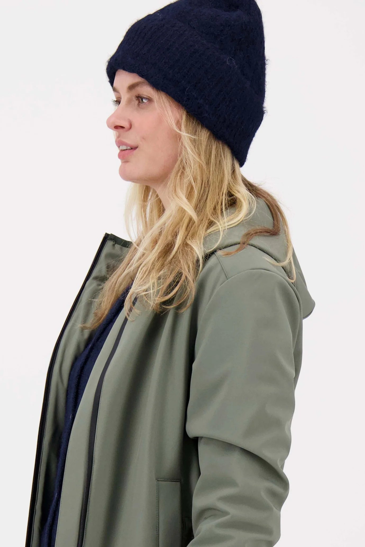 Muts Gebreid met kabels-navy