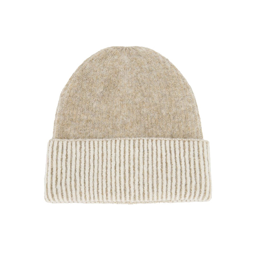 Muts Gebreid Rib-taupe