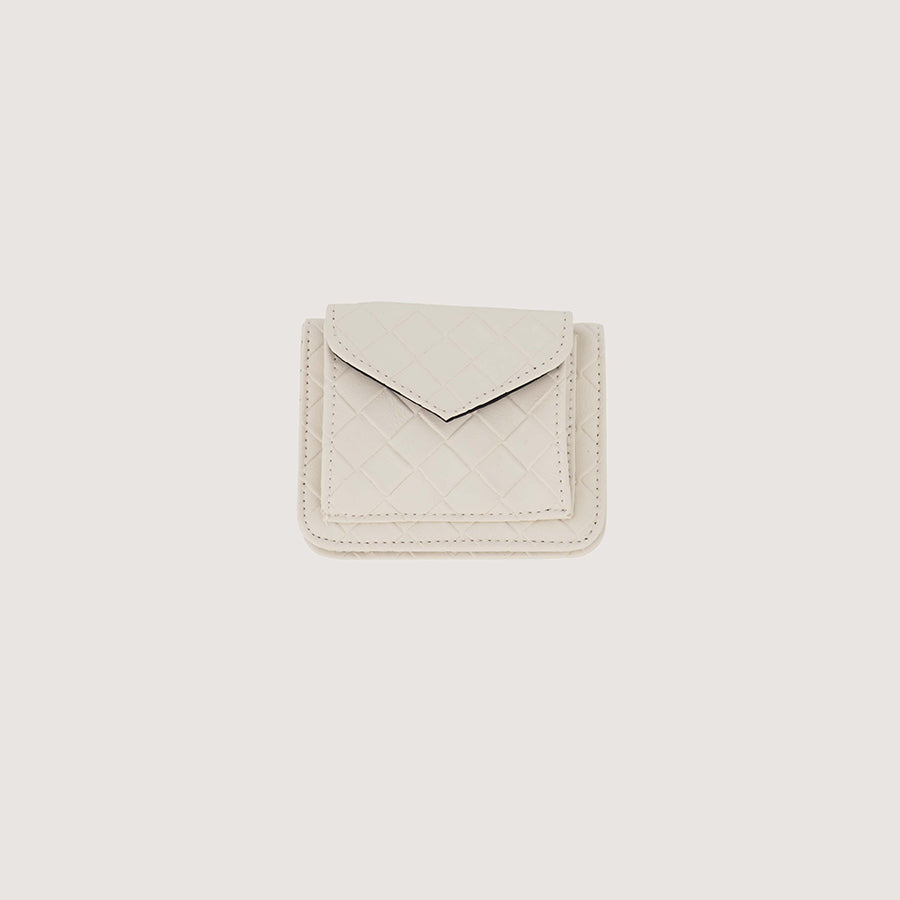 Kaartenhouder gevlochten-offwhite