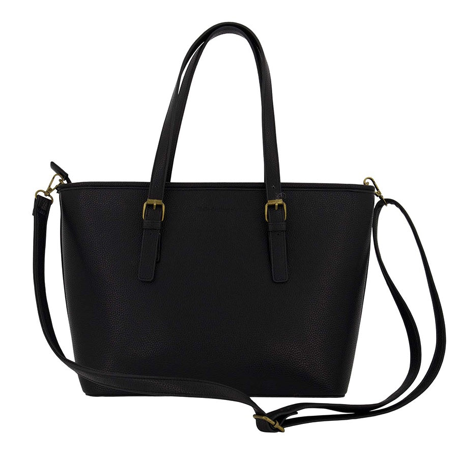 Shopper met rits-zwart