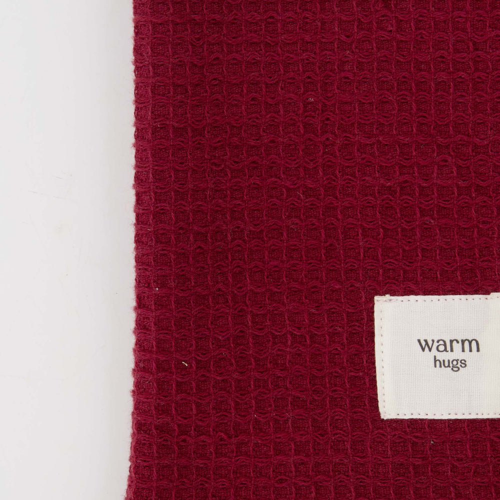 Badhanddoek 'Warm Hugs'-donkerrood