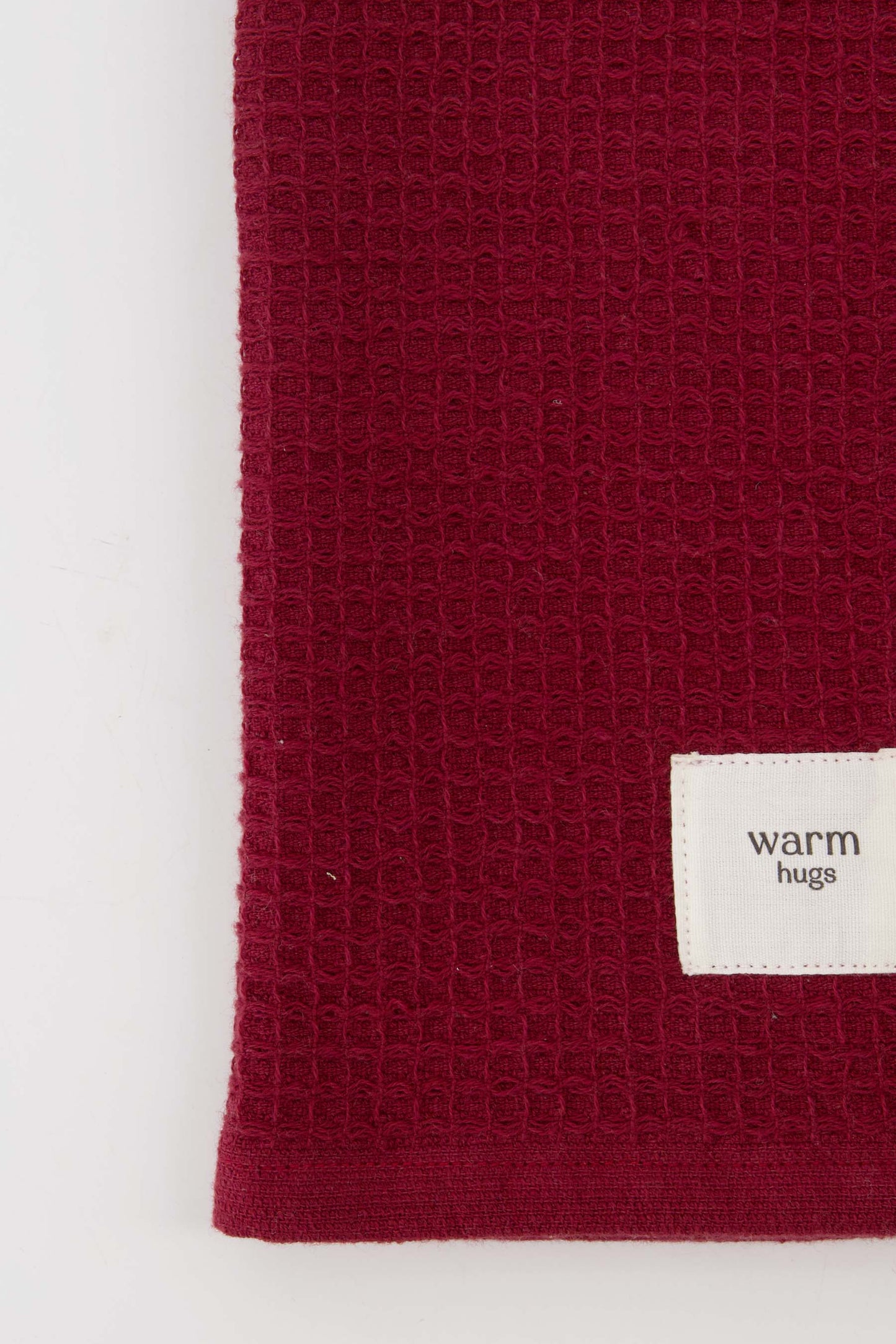 Badhanddoek 'Warm Hugs'-donkerrood