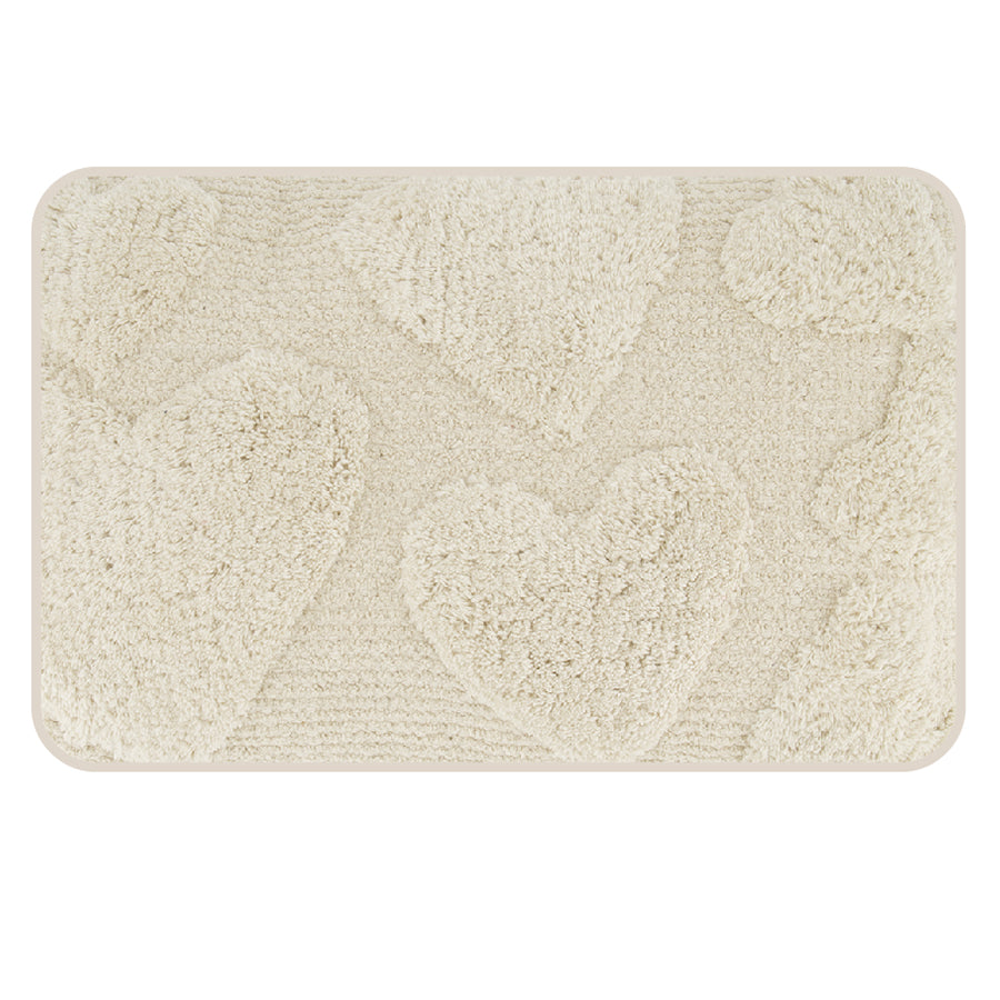 Badmat Hartjes 75x50cm-white