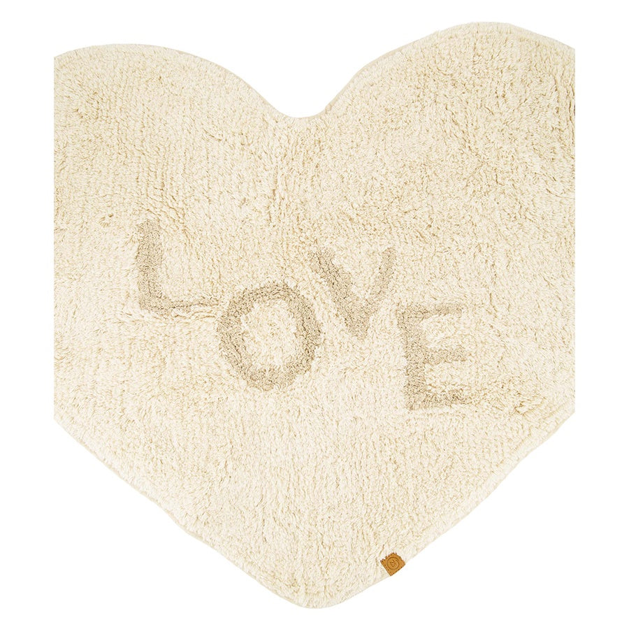 Badmat Love Hart 70x84cm-offwhite
