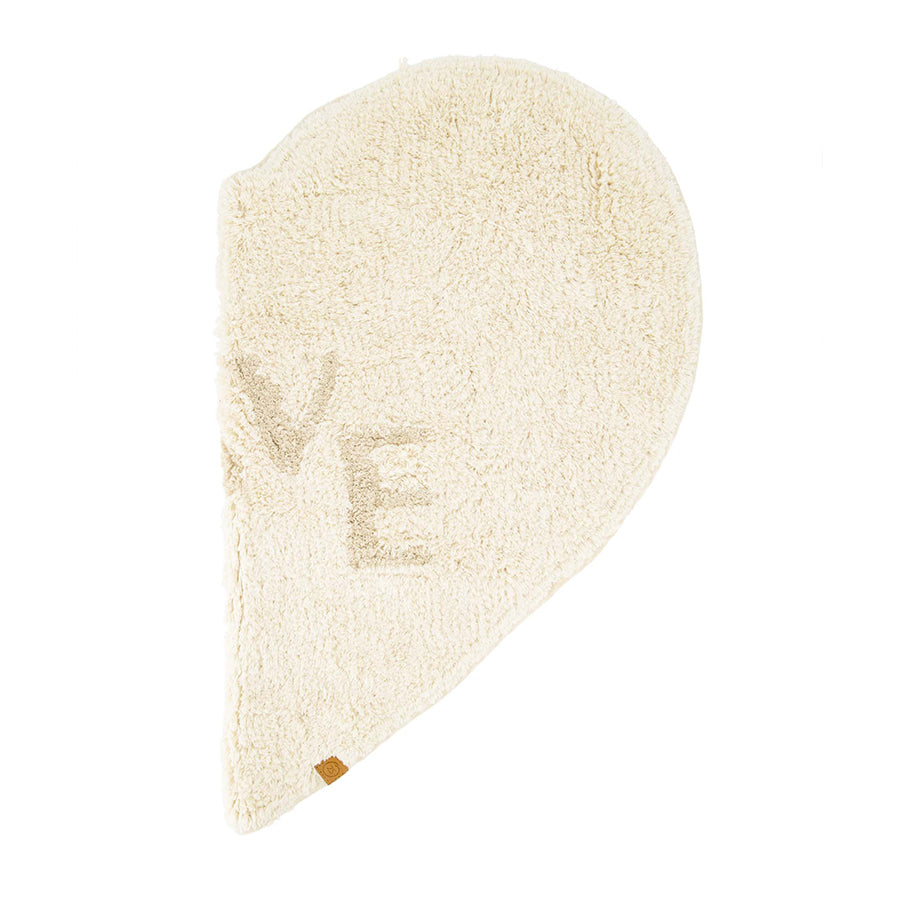 Badmat Love Hart 70x84cm-offwhite